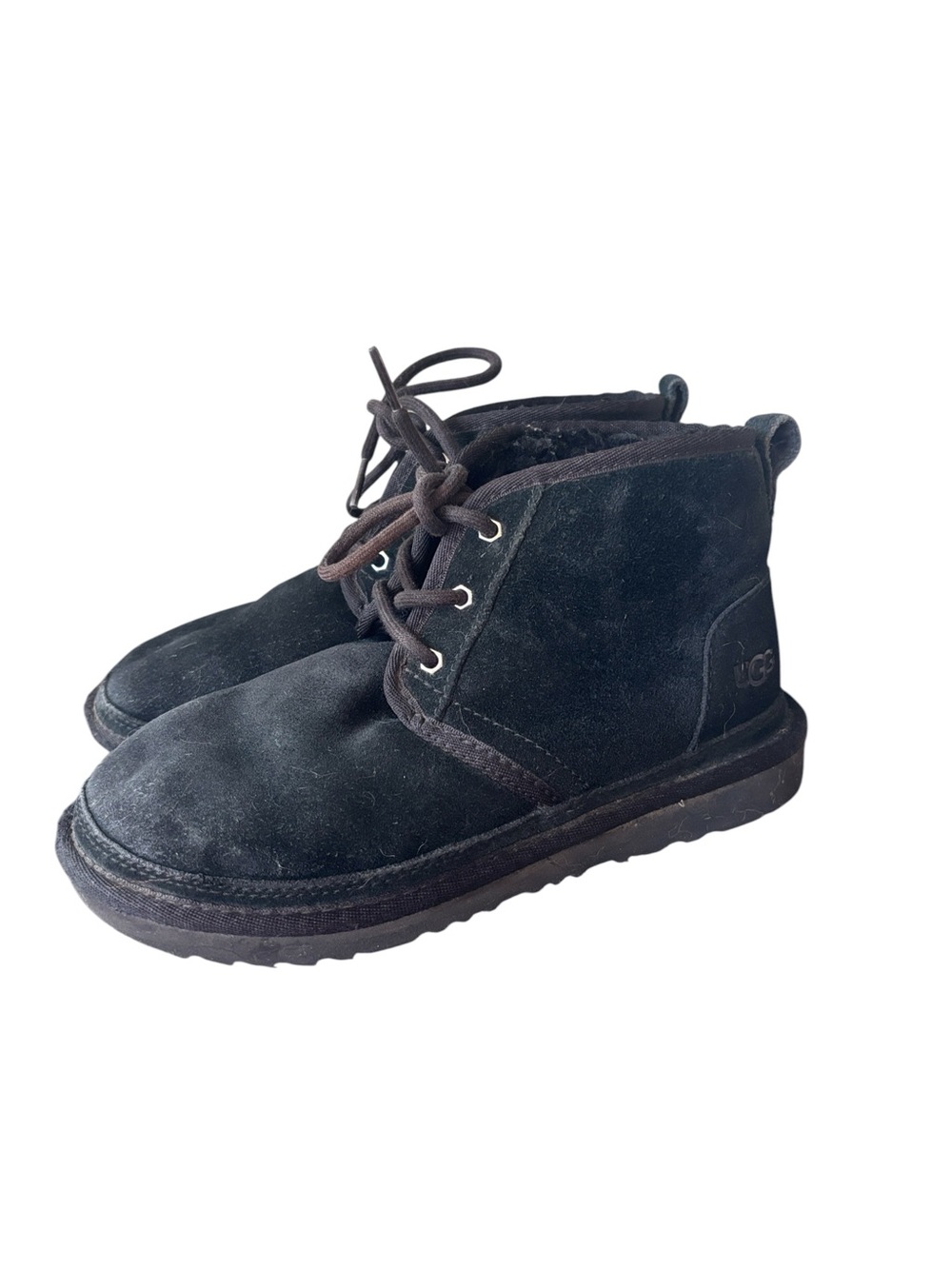 UGG Neumel II Black Suede Chukka Boot Size 3 Kids (EU 35)